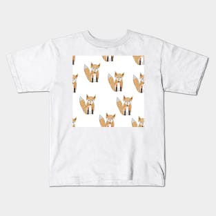 Sweet Fox Pattern Kids T-Shirt